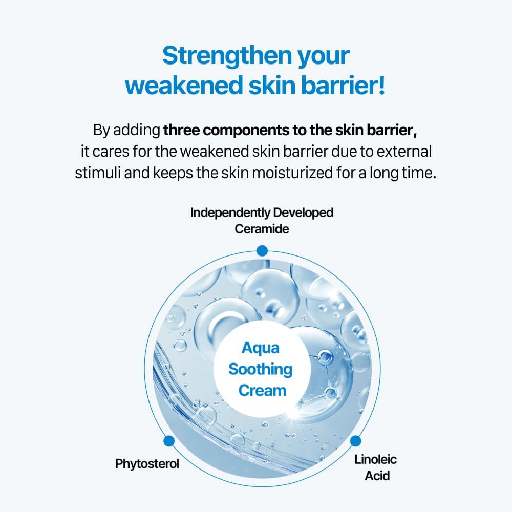 Real Barrier Aqua Soothing Cream 1.7 Fl Oz Sensitive Skin Facial Moisturizer with Hyaluronic Acid - Image 6