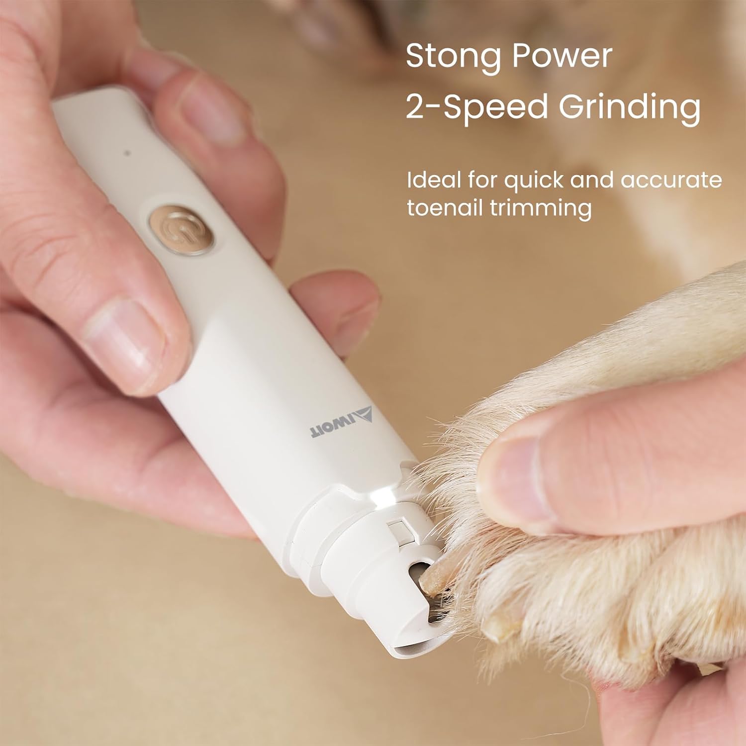 Rechargeable Quiet Dog Nail Grinder Trimmer for All Pet Sizes - Image 3