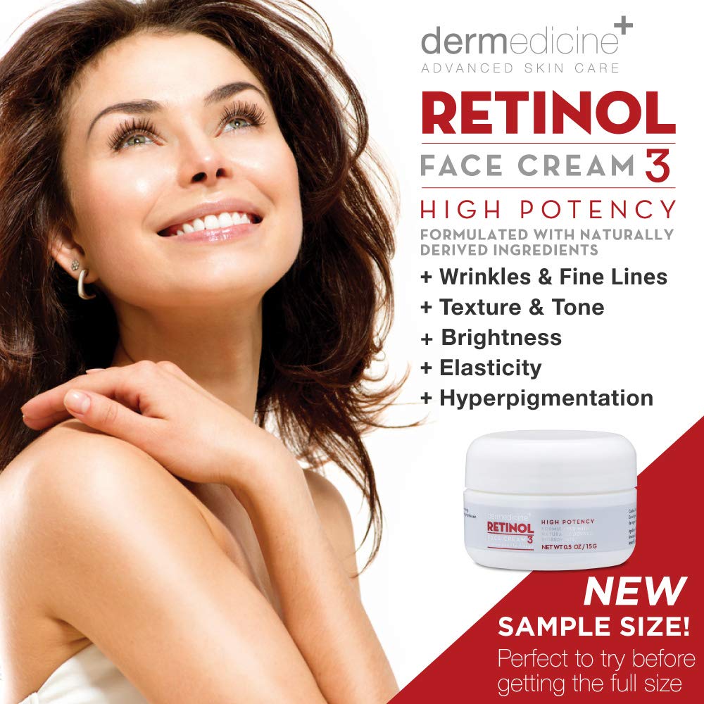 Retinol Face and Eye Cream 3% Blend with Hyaluronic Acid Jojoba Oil 1.7 oz - Image 3