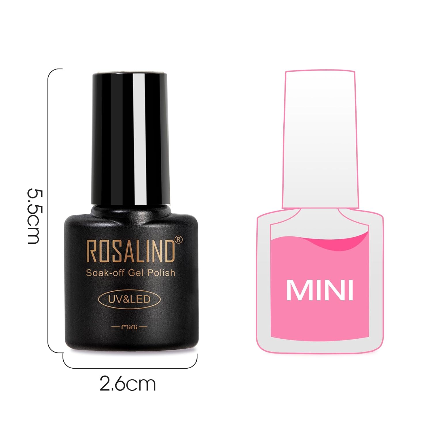 ROSALIND 24 Piece Neon Gel Nail Polish Set with Base and Top Coat for UV Manicure - Image 9