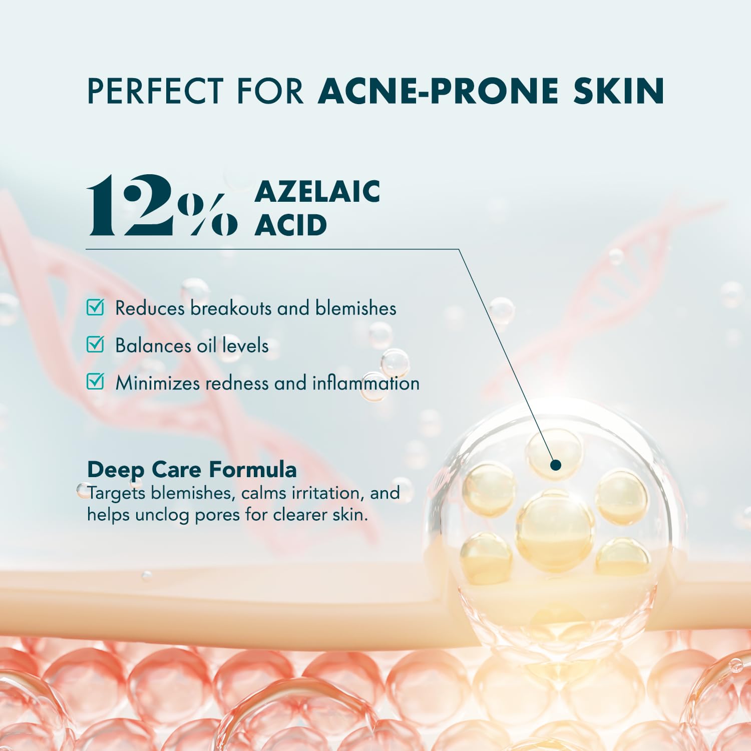 Rossy 12% Azelaic Acid Acne Cream 50ml Daily Anti-Blemish Facial Treatment for All Skin Types - Image 2
