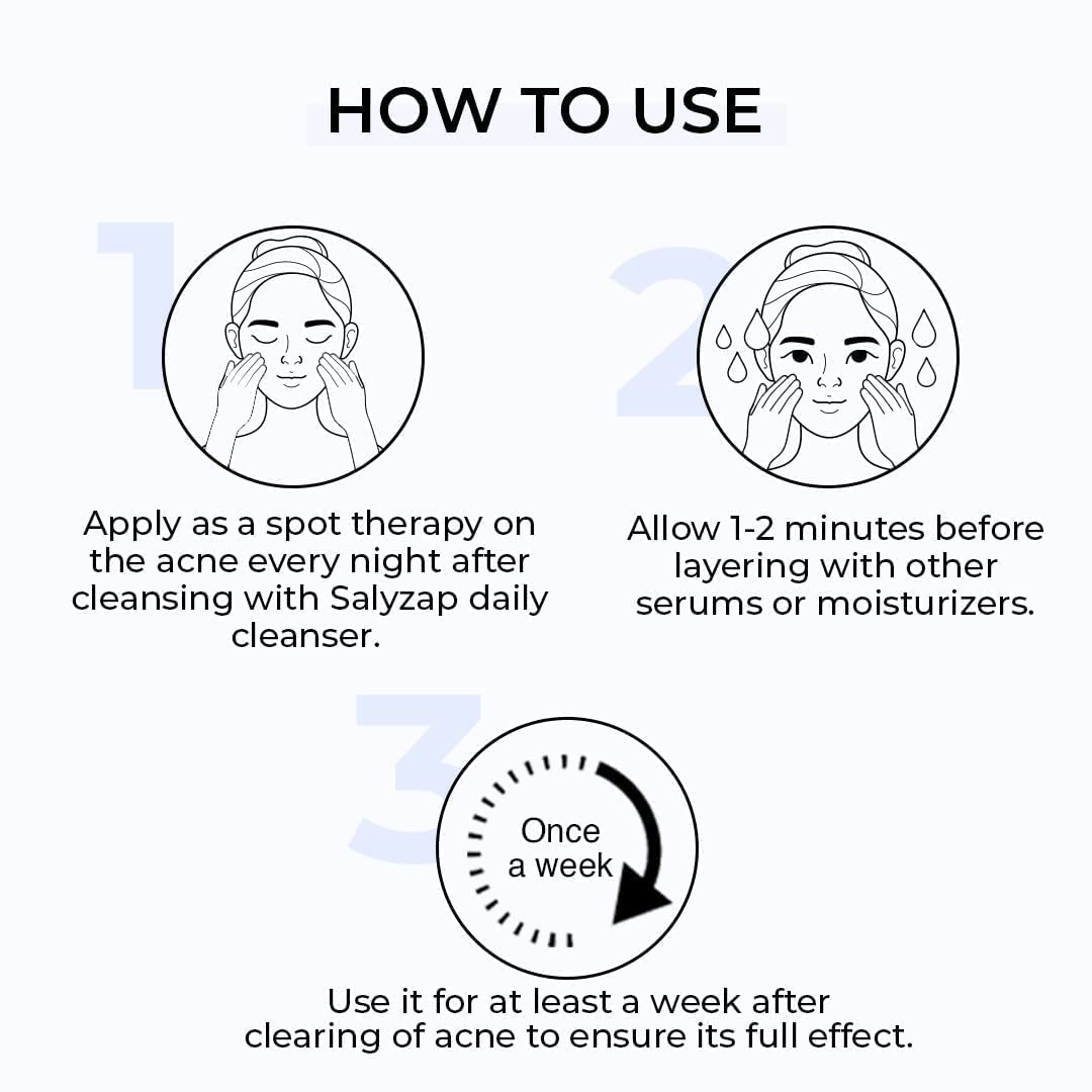 Salyzap Night Lotion 20ml Salicylic Acid Acne Scar Treatment for Oily Skin - Image 7