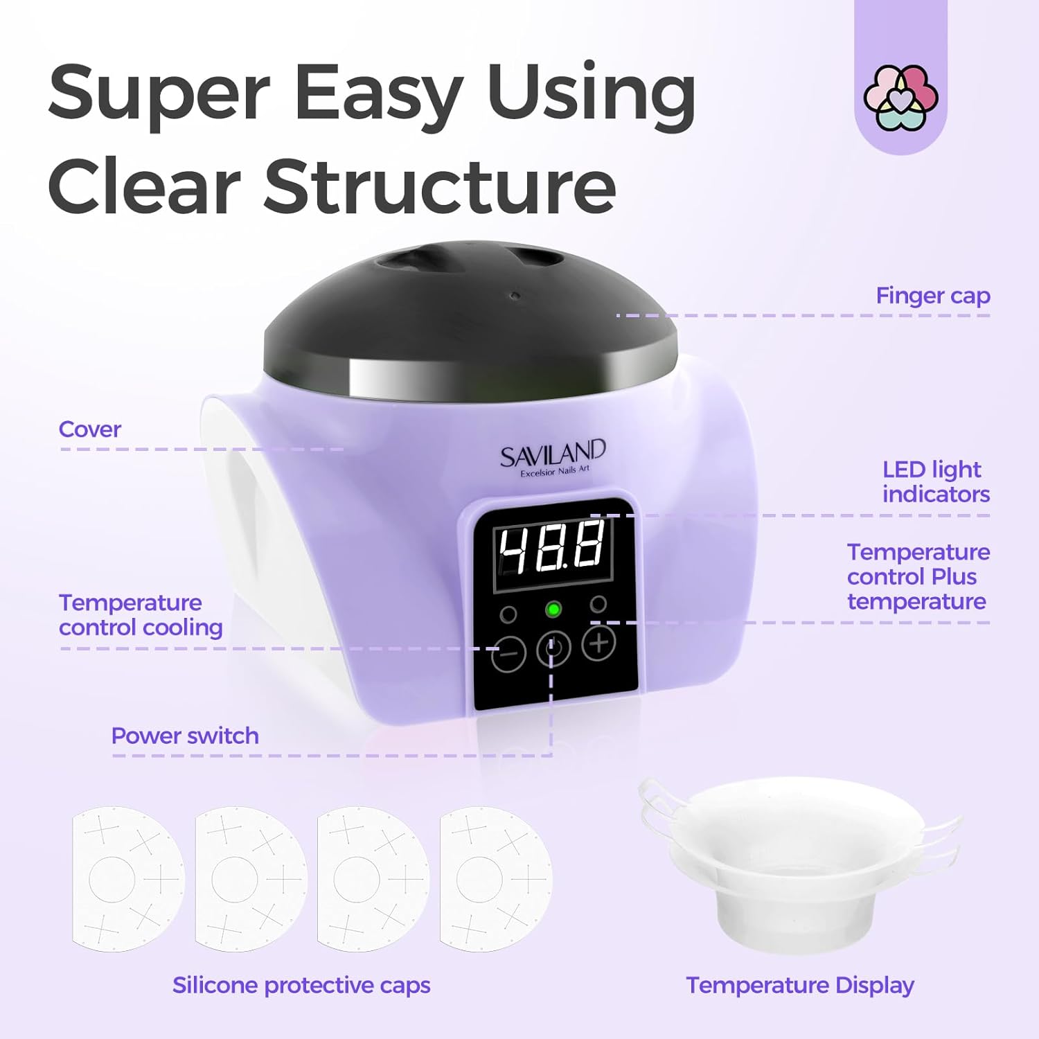 SAVILAND Automatic Gel Nail Polish Remover Machine for Home Salon Use 2 Speeds - Image 5