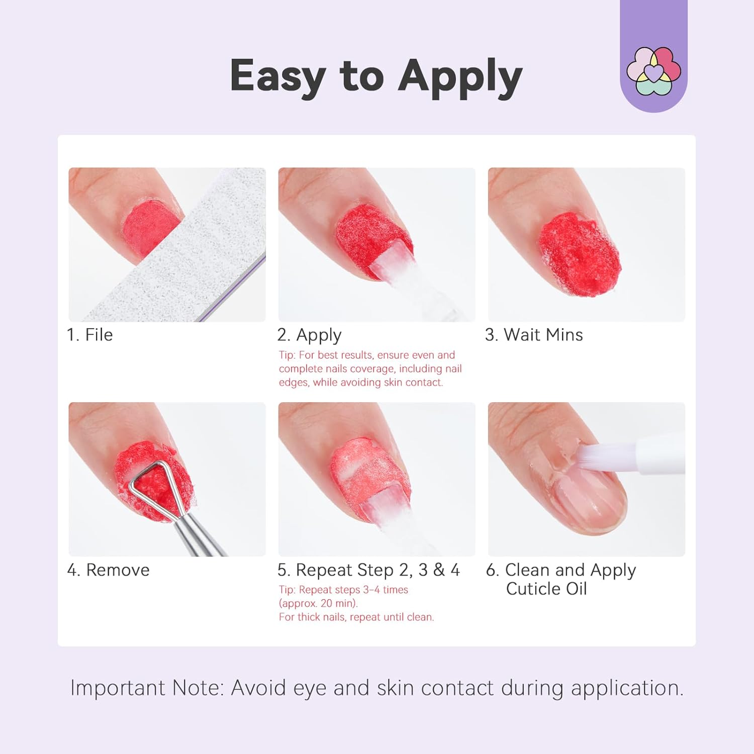 SAVILAND Pro Dip Powder Remover Kit 0.5 Fl Oz, Gentle Nail Removal Solution - Image 5