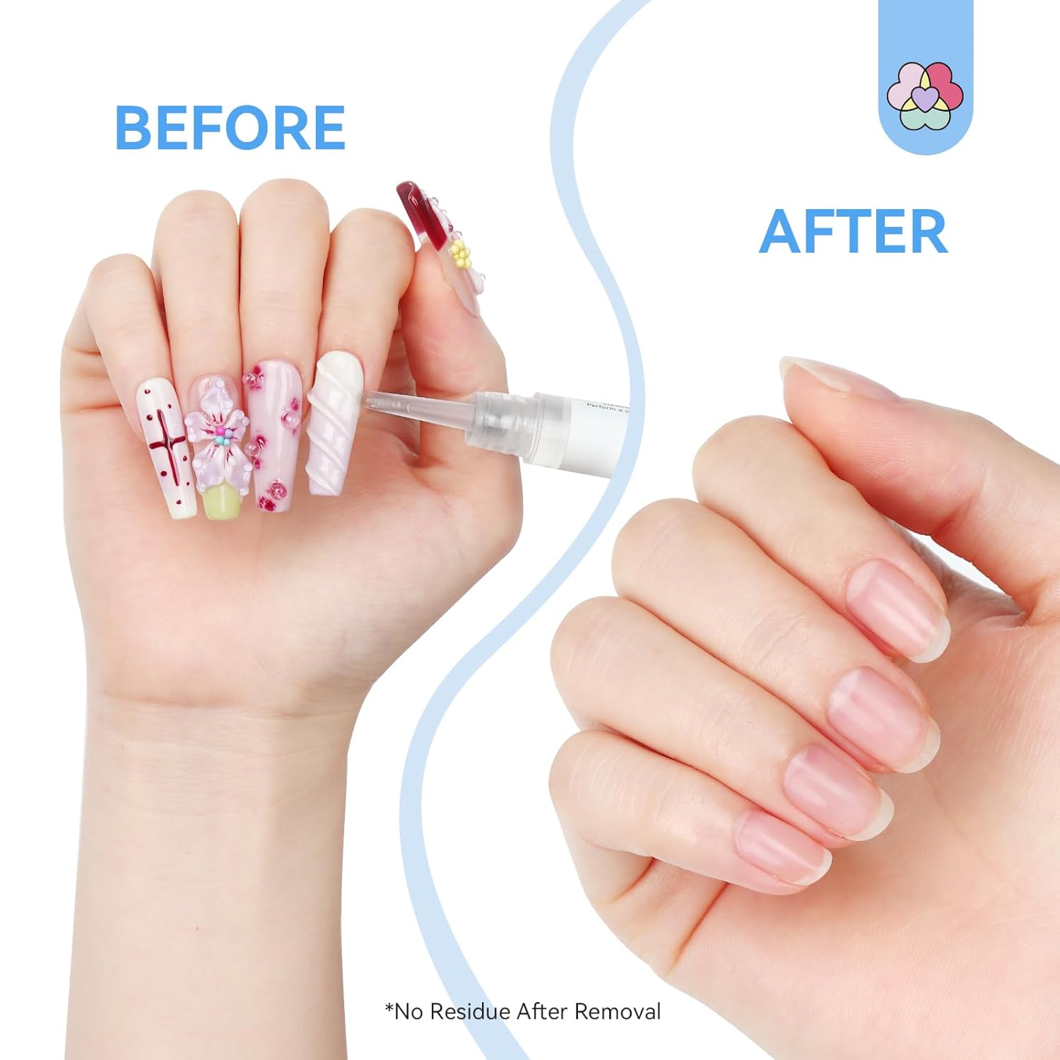 SAVILAND 10s Solid Nail Glue Remover Pen with Vitamin E and Castor Oil for Press On Nails - Image 5