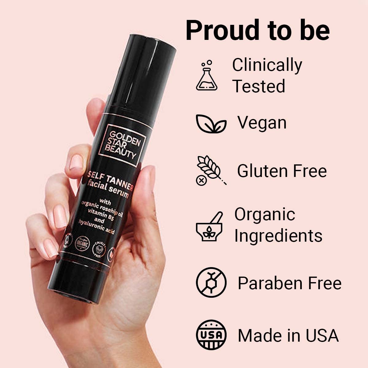Hydrating Self Tan Serum with Hyaluronic Acid and Organic Oils for Natural Glow 2.0 fl oz - Image 5