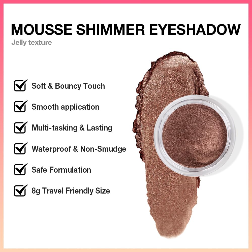 Shimmer Brown Eyeshadow Powder for Face Highlighting, Easy Application, 1 Count - Image 5