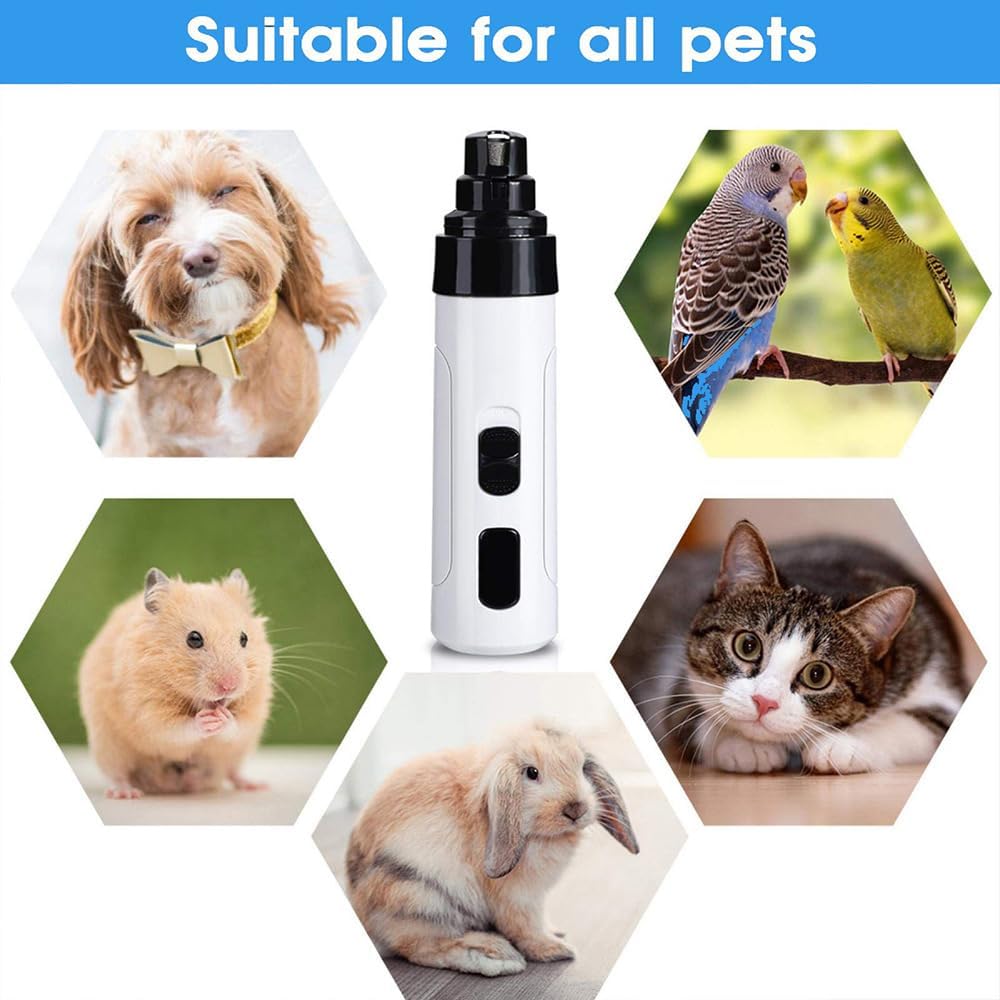 Silent Groom Pro Dog Nail Grinder with USB Rechargeable Trimmer for Safe Grooming - Image 8