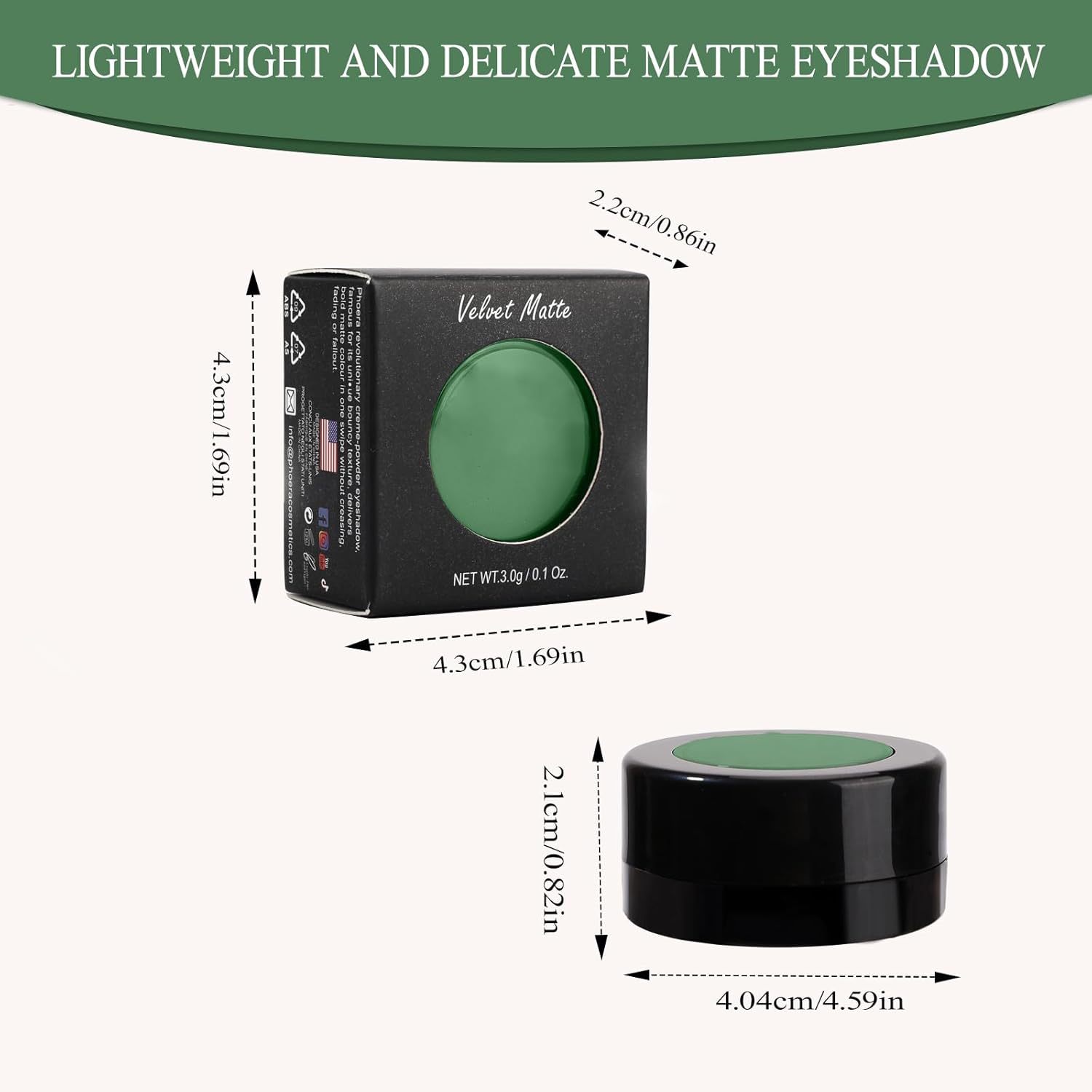 Single Green Pressed Powder Matte Eyeshadow Palette High Pigment Blendable Long Lasting Makeup - Image 7