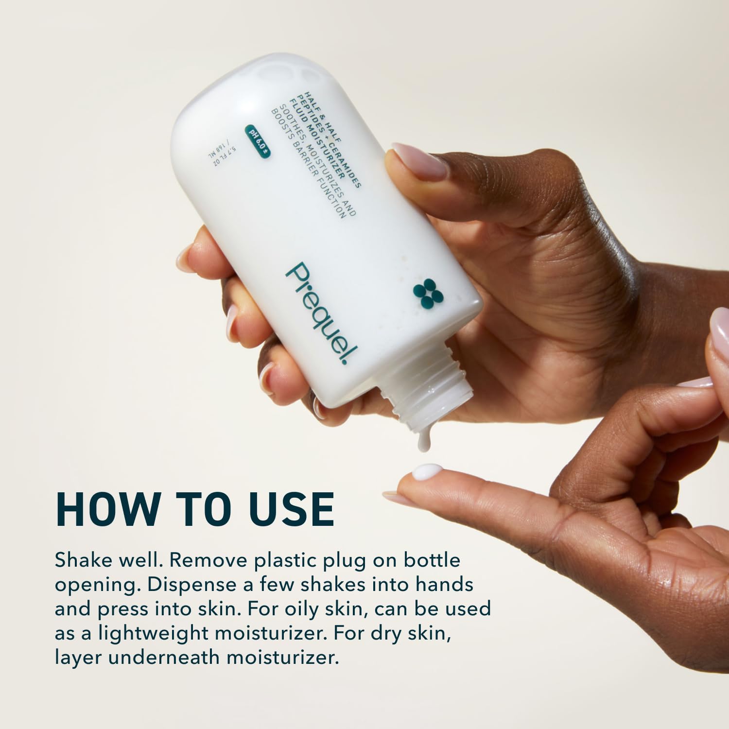 4 oz Half and Half Fluid Moisturizer Face Cream Lightweight Ceramide Peptide Lotion for All Skin Types - Image 6