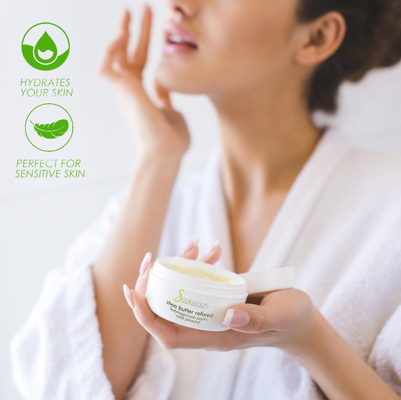Soapeauty 8 oz Odorless 100% Pure Refined African Shea Butter for Skin and Hair - Image 2
