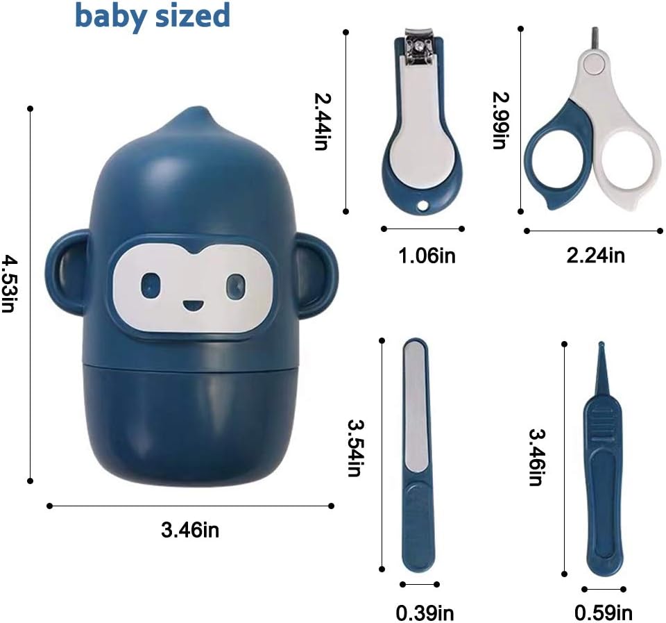 Blue 4-in-1 Baby Nail Grooming Kit Set for Newborns, Infants, and Toddlers - Image 6