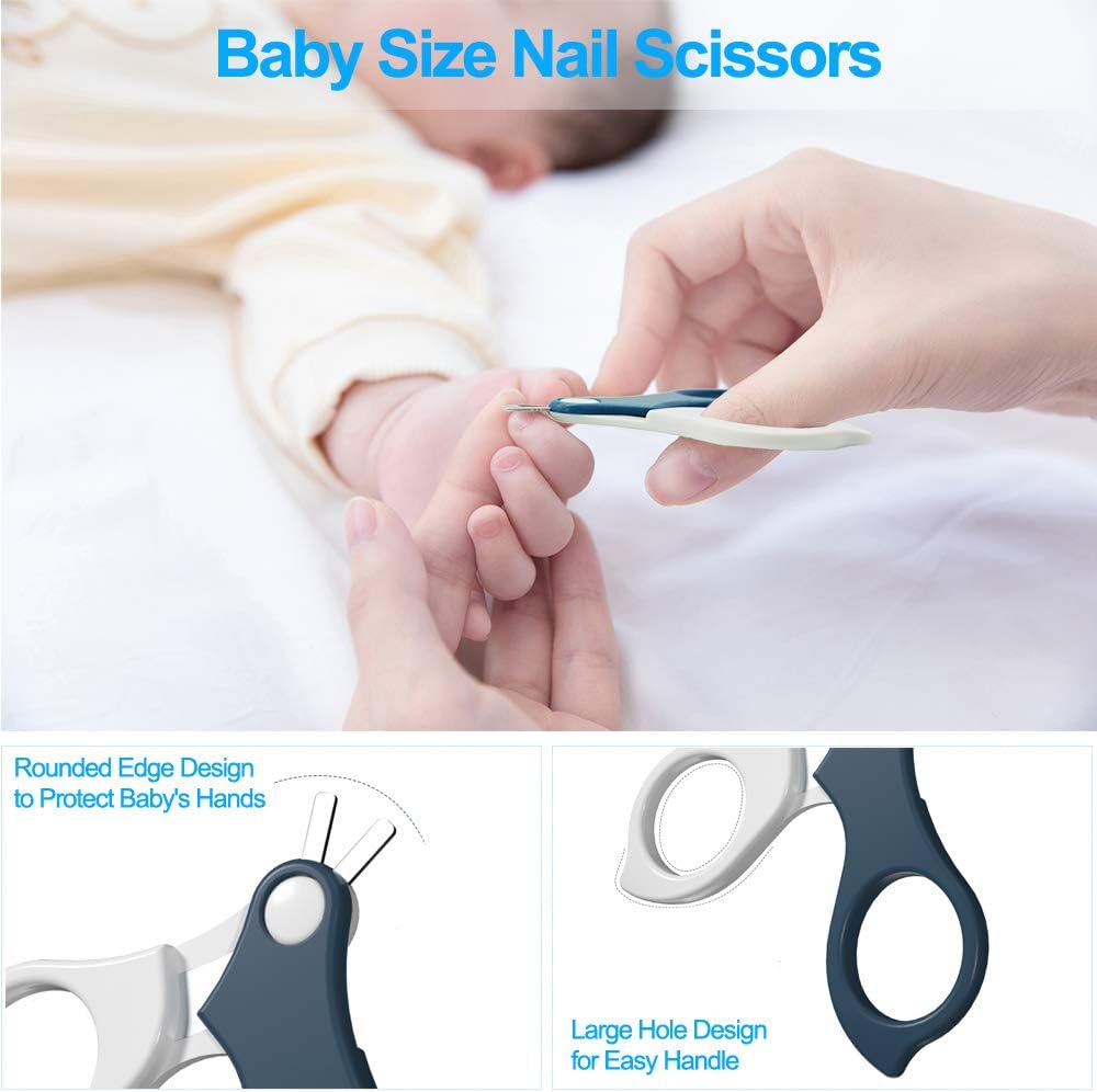 Blue 4-in-1 Baby Nail Grooming Kit Set for Newborns, Infants, and Toddlers - Image 2