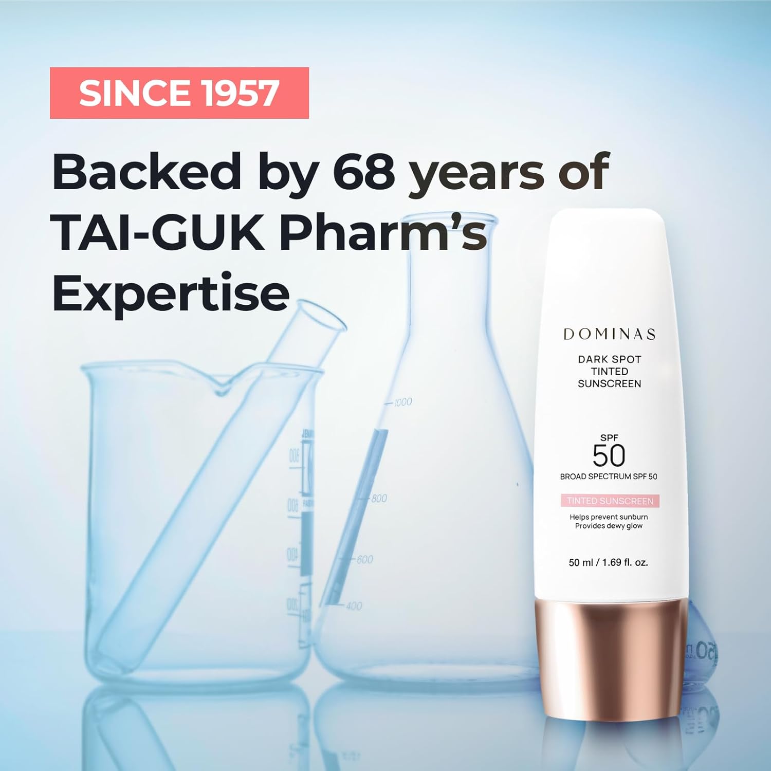 Dominas SPF 50 Tinted Sunscreen Moisturizer 1.7fl oz for Tone Correction and UV Defense - Image 3