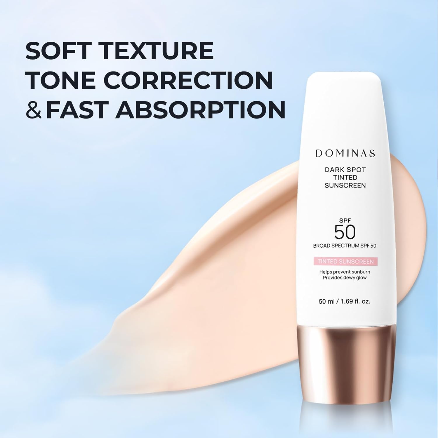 Dominas SPF 50 Tinted Sunscreen Moisturizer 1.7fl oz for Tone Correction and UV Defense - Image 9