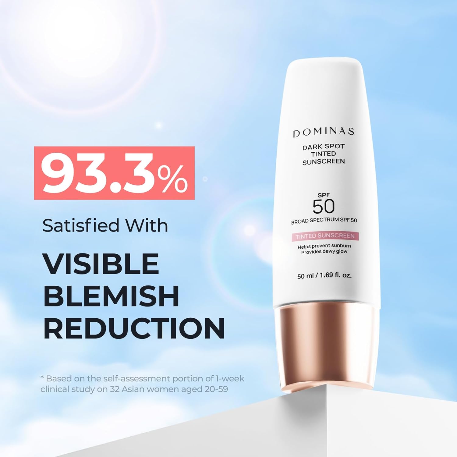 Dominas SPF 50 Tinted Sunscreen Moisturizer 1.7fl oz for Tone Correction and UV Defense - Image 5