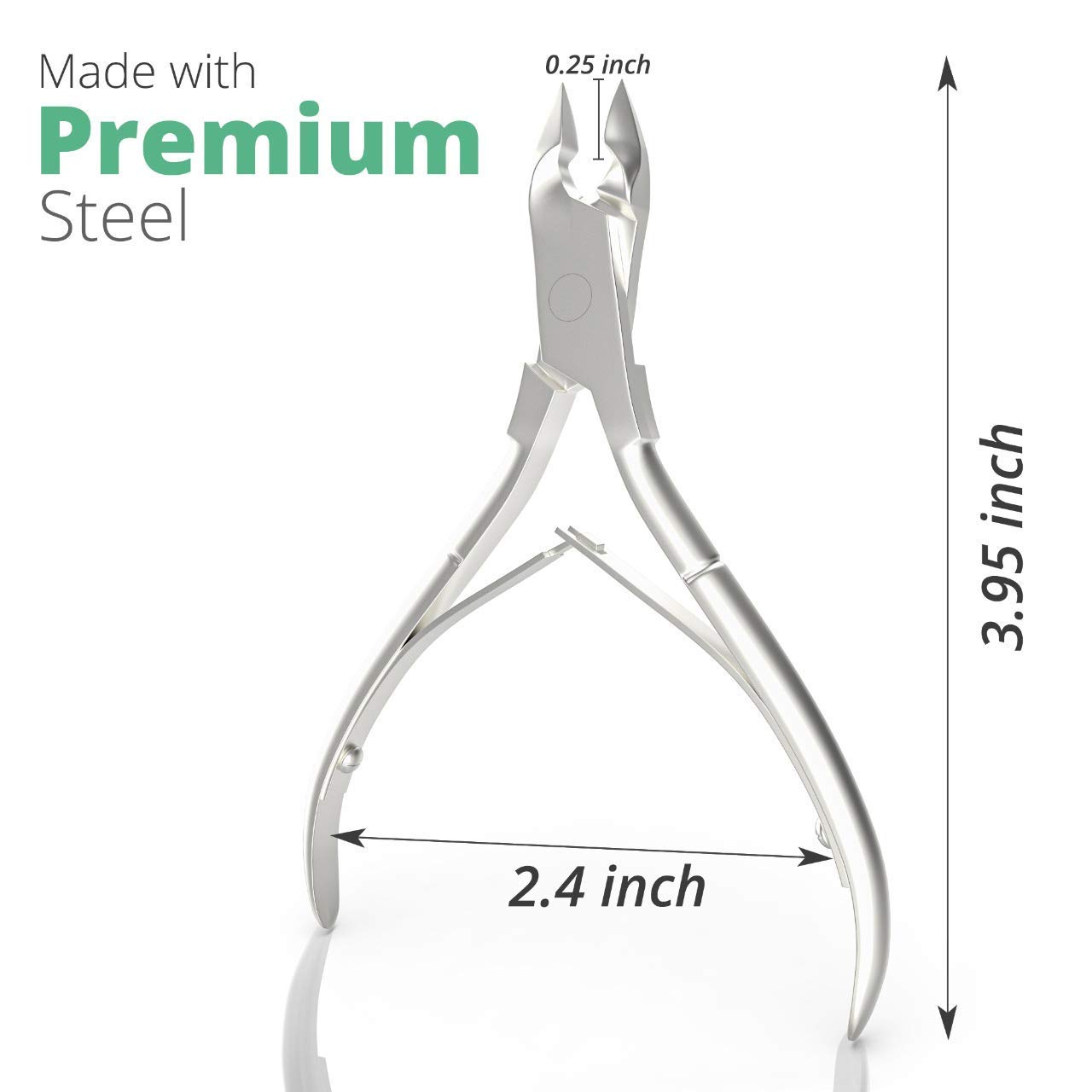 Sharp Stainless Steel Professional Cuticle Trimmer with Double Spring for Nail Care - Image 3