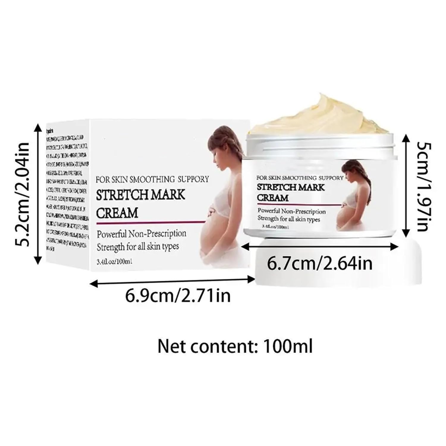 Shea Butter Stretch Mark Cream and Lotion for Pregnancy, 8 oz - Image 6