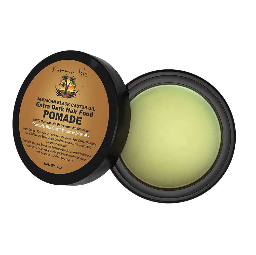 Sunny Isle Extra Dark Jamaican Black Castor Oil Hair Food Pomade 4 oz for Dry Scalp and Frizz Control - Image 4