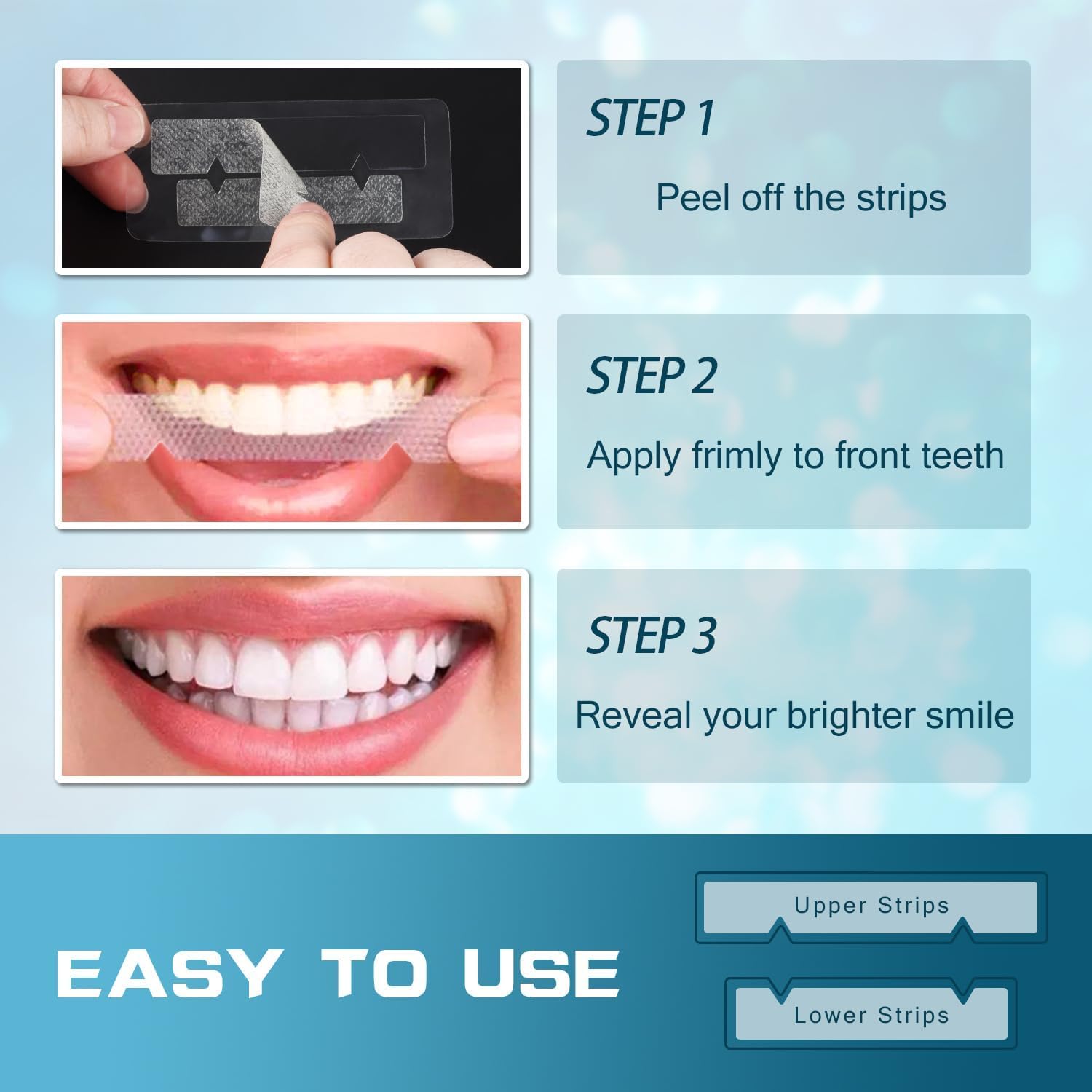 Gentle Teeth Whitening Strips - 14 Strips for 7 Treatments, Coffee & Wine Stain Removal - Image 6