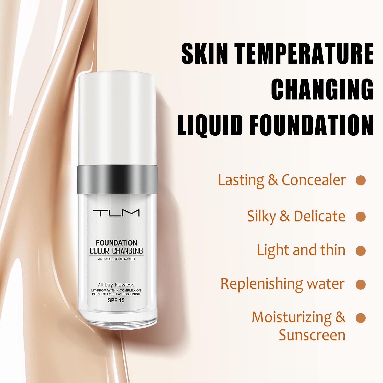 TLM Color Changing Moisturizing BB Cream Foundation with SPF15, 30ml, Natural Finish - Image 2