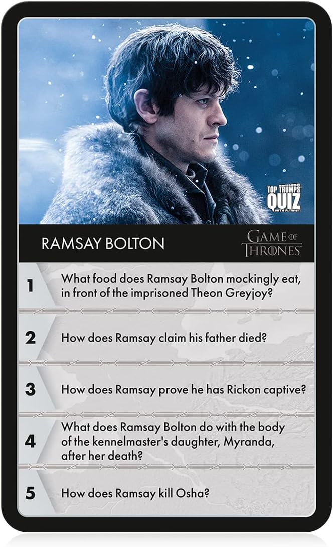 Game of Thrones Quiz Card Game for Ages 8+, 130 Westeros Character Trivia Cards - Image 4
