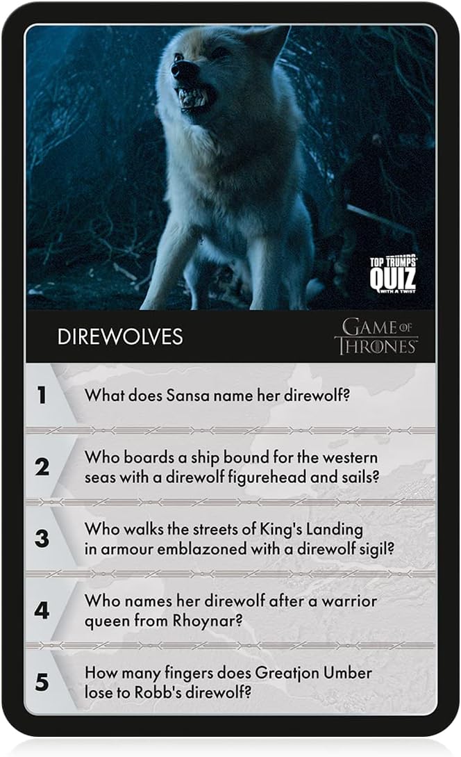 Game of Thrones Quiz Card Game for Ages 8+, 130 Westeros Character Trivia Cards - Image 5