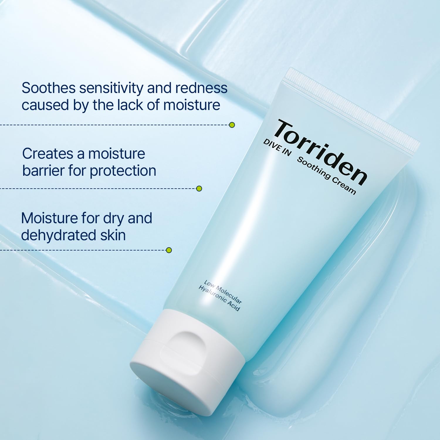 Torriden DIVE IN Hyaluronic Acid Soothing Cream 100ml Tube for Sensitive Dry Skin - Image 4