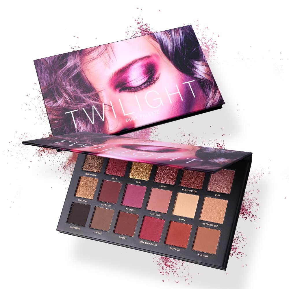UCANBE 18 Color Eyeshadow Palette 10 Matte 7 Shimmer 1 Glitter Long Lasting Makeup - Image 2