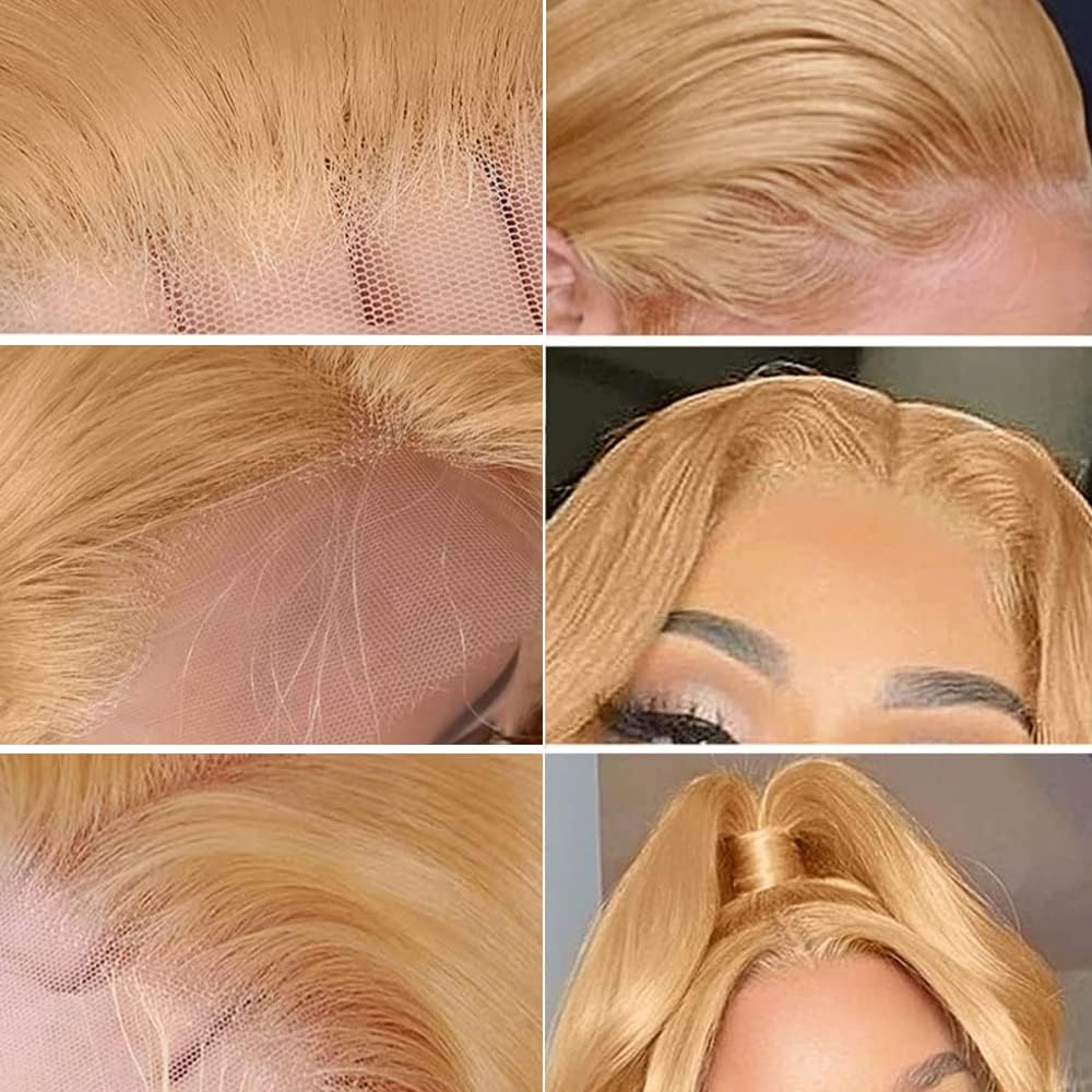 UMEGOOD 250% Density Honey Blonde 13x6 HD Lace Front Wig with Body Wave Style - Image 3