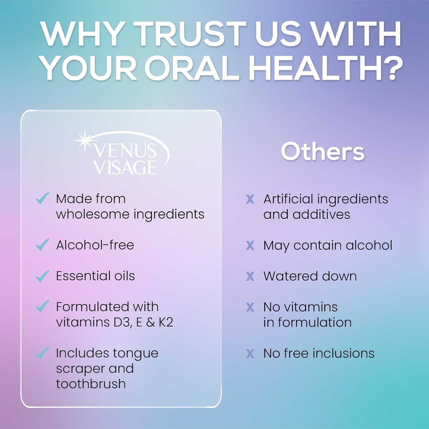 Venus Visage Peppermint Coconut Oil Pulling Oral Rinse 8 fl oz with Tongue Scraper - Image 6