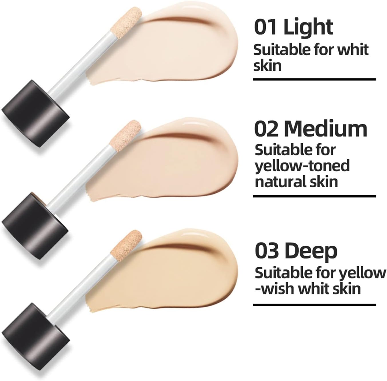 VESNIBA Baby Moisturizing Liquid Concealer Foundation Natural Finish Small Size - Image 3