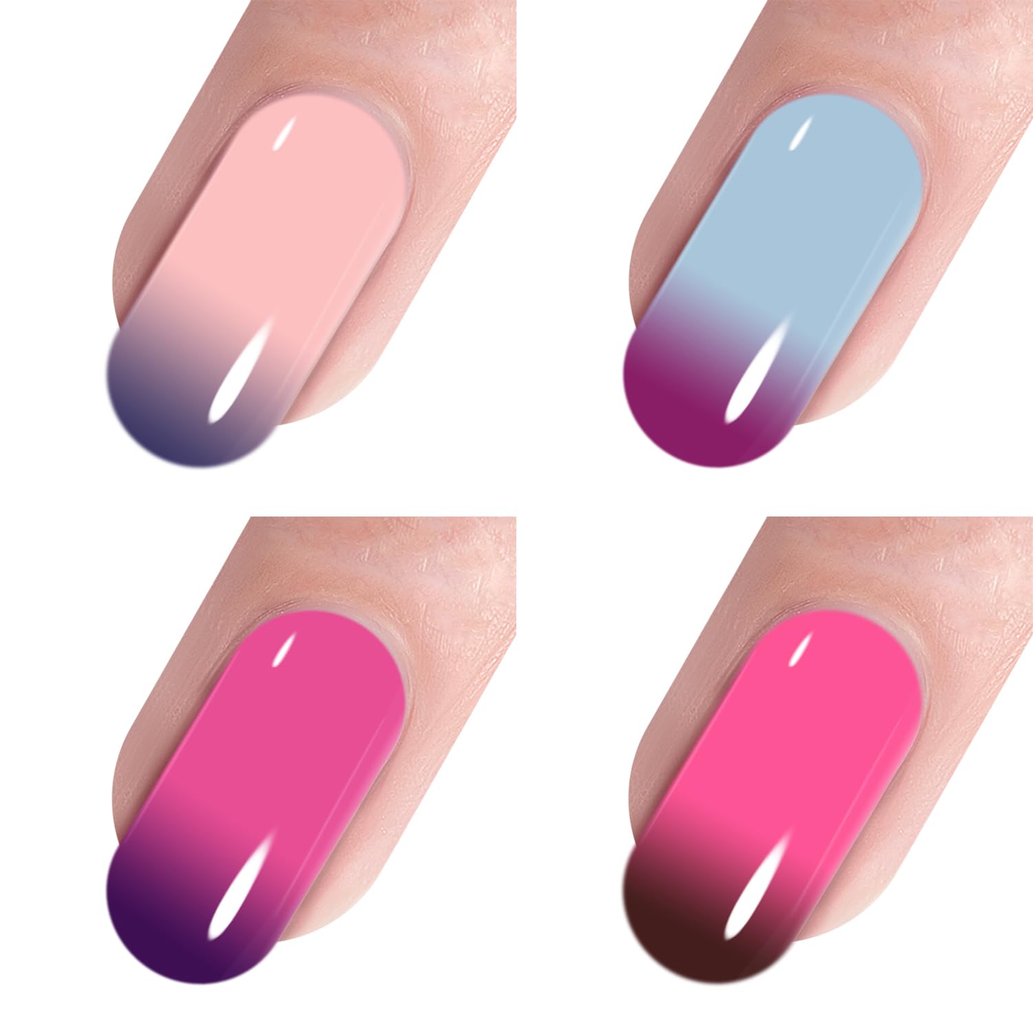 Vishine 4 Color Changing Thermal Gel Nail Polish Set Soak Off UV LED - Image 6