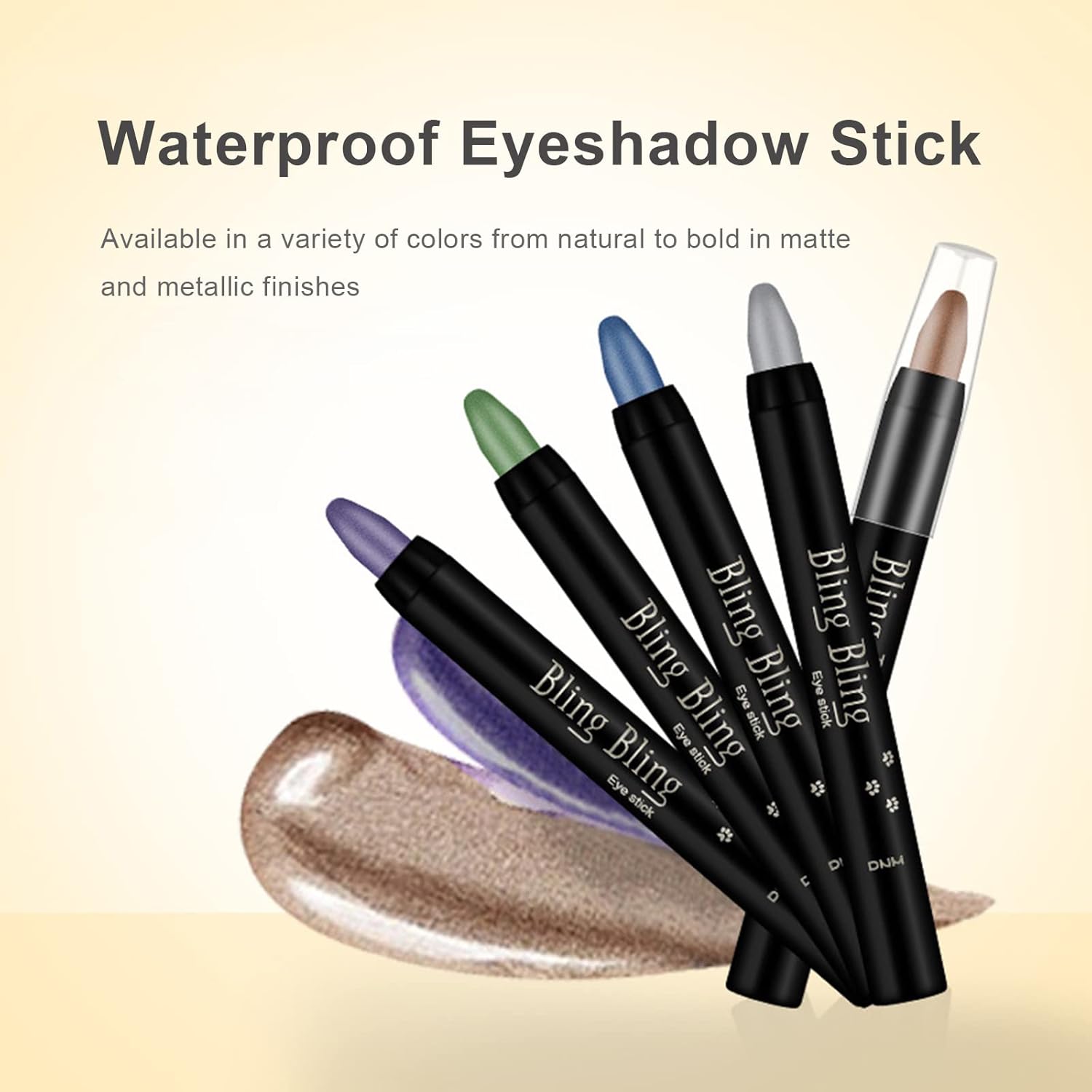 VolksRose 16-Color Waterproof Shimmer Cream Eyeshadow Stick Set for Women - Image 2