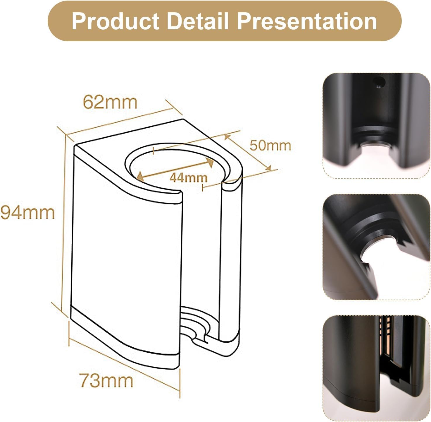 Wall Mount Holder for Dyson Airstrait, Airwrap Styler, Curling Iron Barrels and Brushes, Metal Organizer Rack - Image 4
