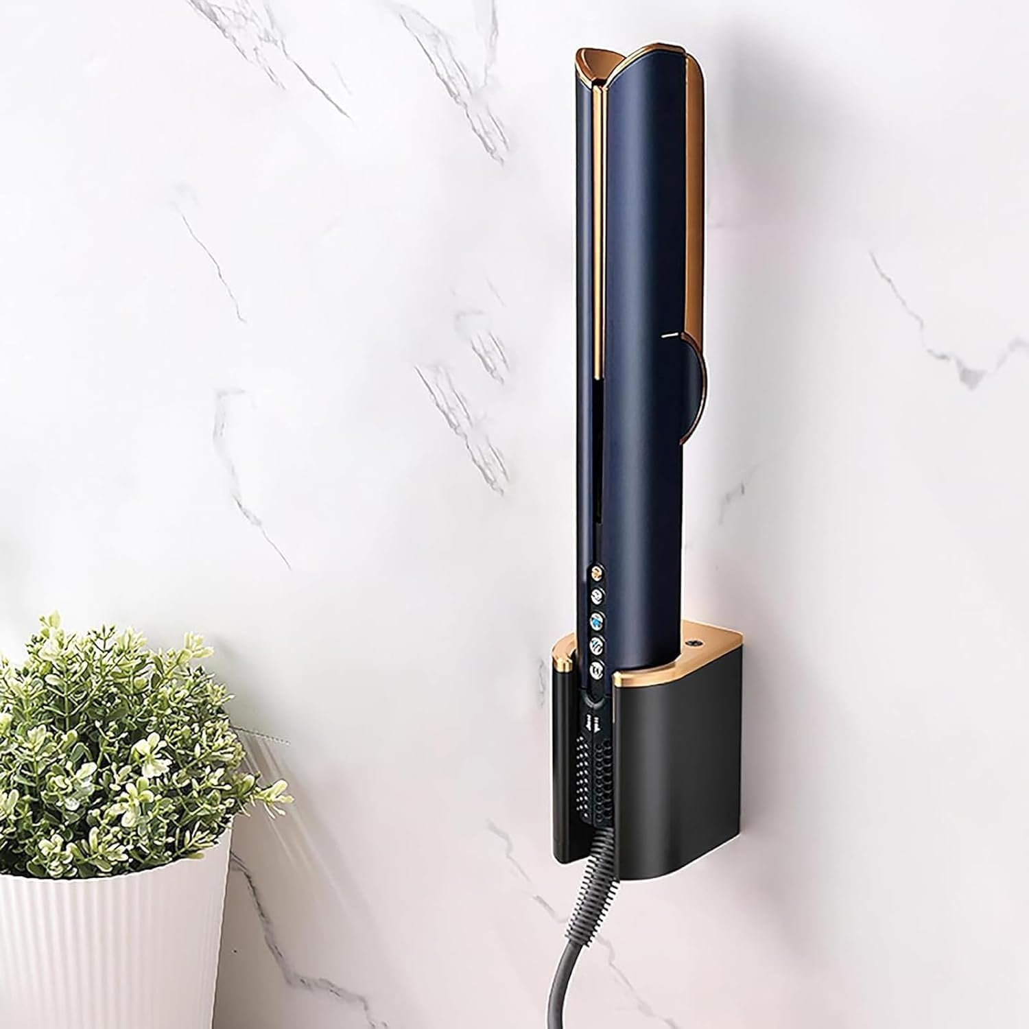 Wall Mount Holder for Dyson Airstrait, Airwrap Styler, Curling Iron Barrels and Brushes, Metal Organizer Rack - Image 2