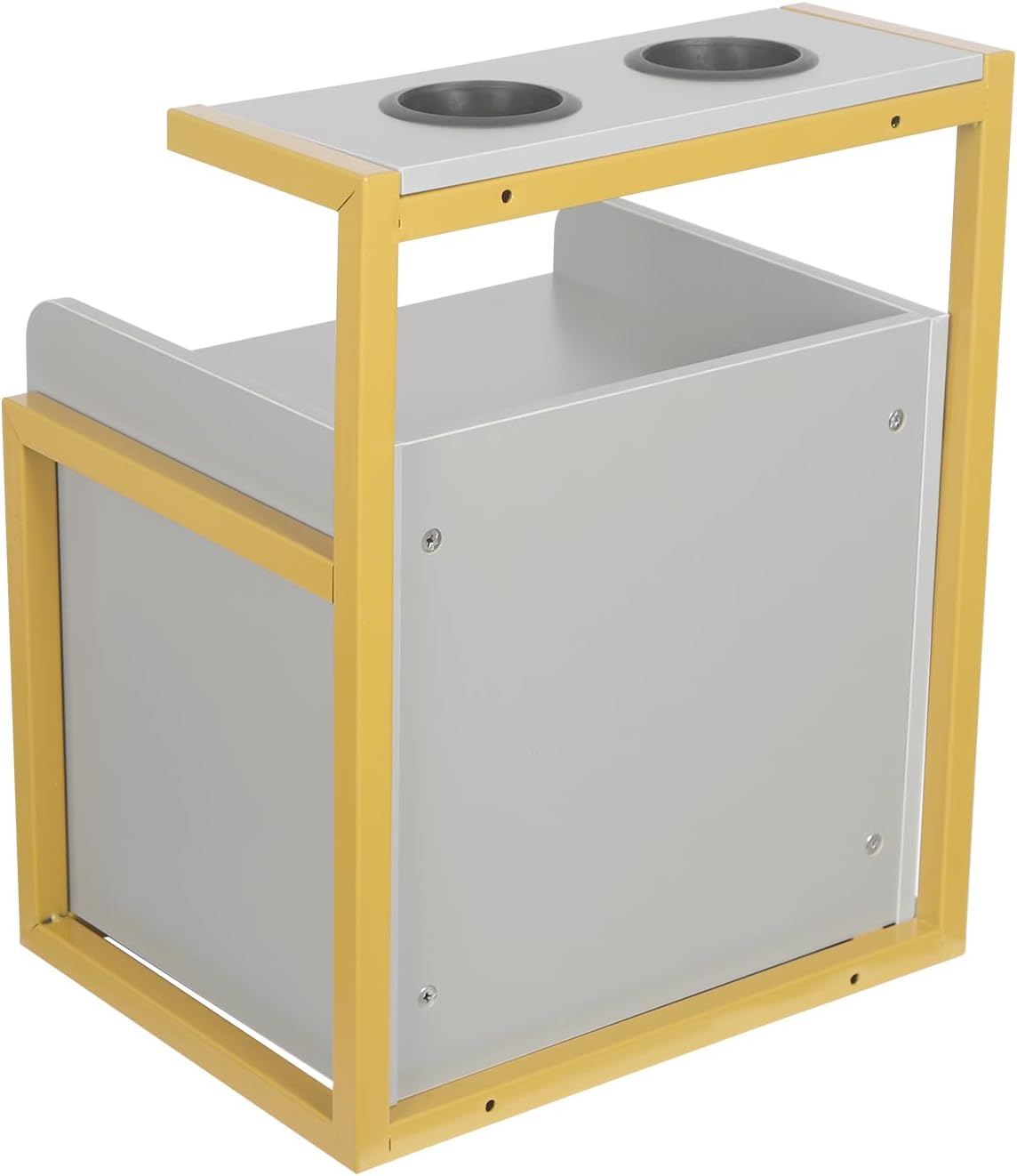 Gold and Grey Salon Workstation with 2 Drawers and Hair Dryer Holder - Image 8