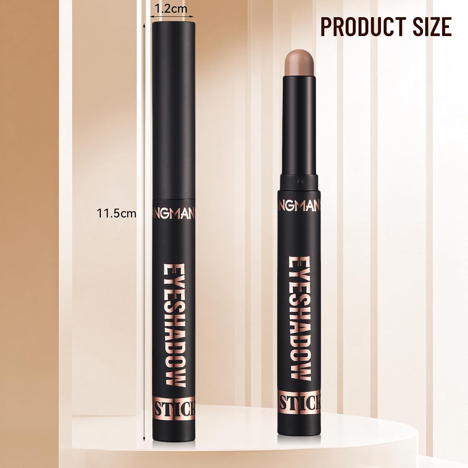2pcs Matte Nude Waterproof Cream Eyeshadow Stick for Older Women, High Pigmented - Image 2