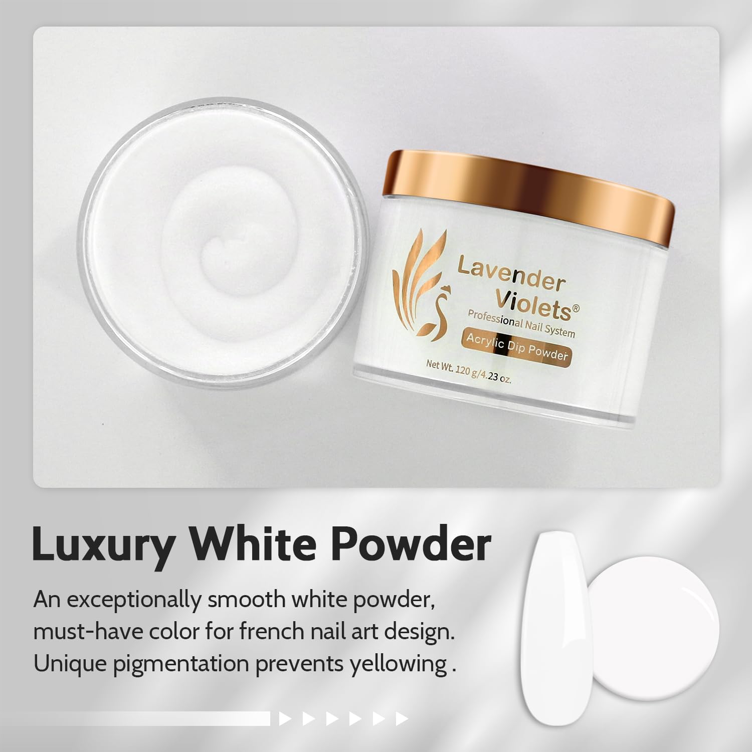4.23oz White Acrylic Dip Powder Refill for Professional French Manicure and Nail Art - Image 9