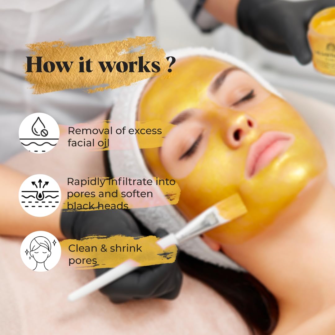 White Naturals 24K Gold Anti-Aging Moisturizing Facial Mask for Flawless Skin, 100g - Image 7