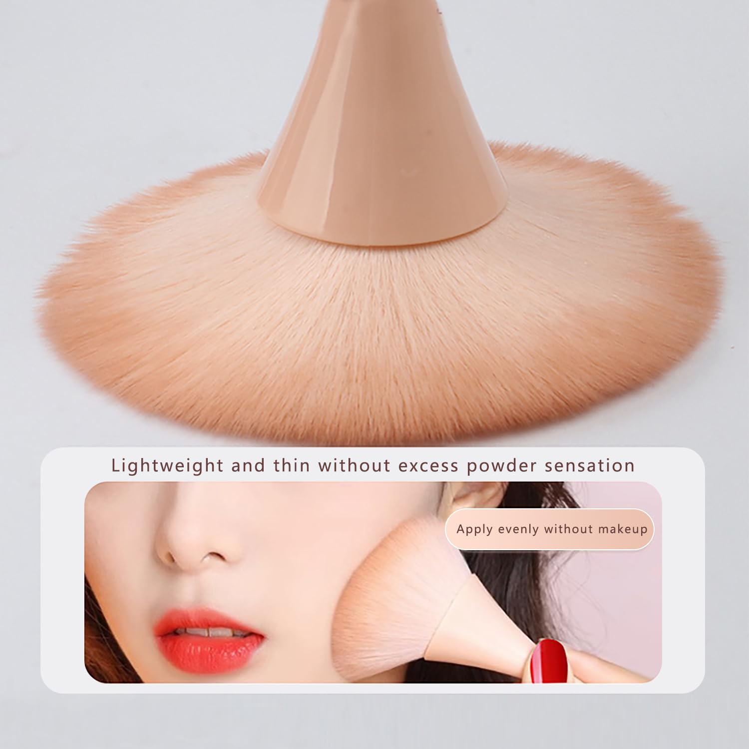 WOKOTO 5pc Peach Pink Nail Art & Makeup Dust Brush Set - Image 9