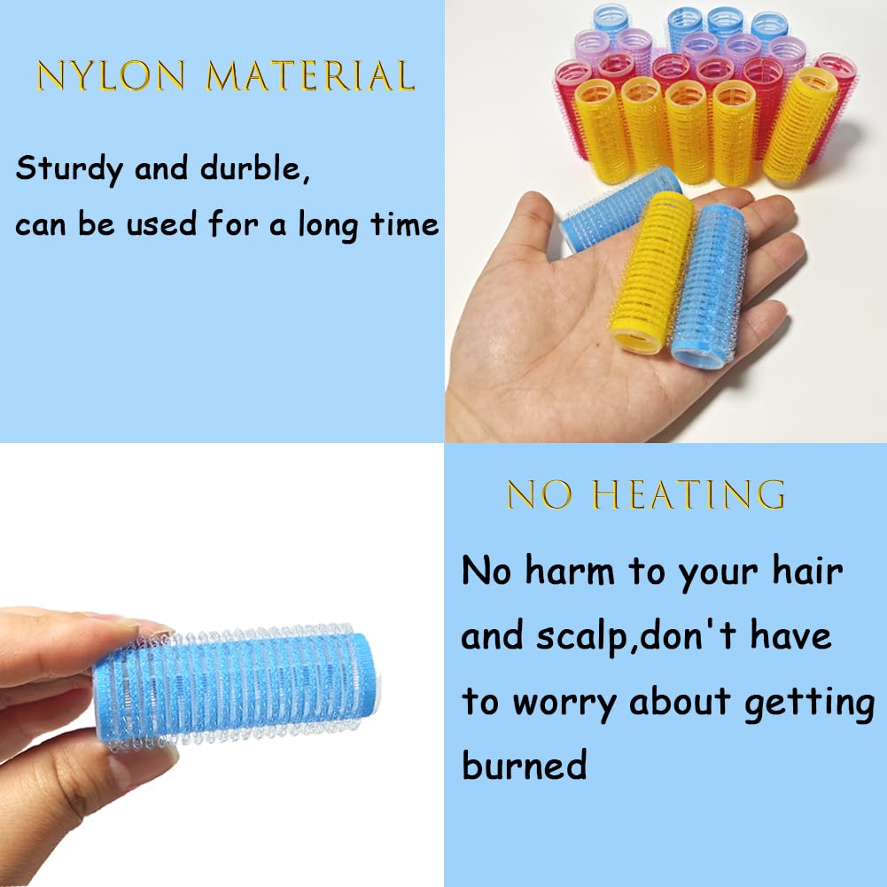 ZMD 18 Piece Small Self-Grip Plastic Hair Rollers 0.8 Inch Diameter for Heatless Curls - Image 4