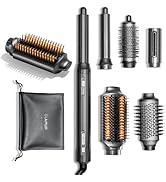 GLAMUP FusionPro 6 in 1 Hot Air Styler- Wrap Curler & Thermal Brush Straightener, High Speed Ha...