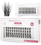 Renata Beauty Luxury Lashes - 48-Multipack Cluster Lashes for Luxurious Look – DIY Eyelash Extens...