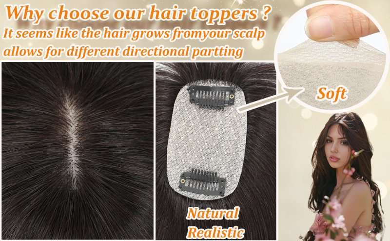 Hair Toppers for Women Real Human Hair