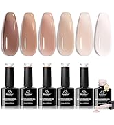 Beetles Builder Gel for Nails,6 Colors Gel Builder Set for Nail Thickening Apex Building Strength...