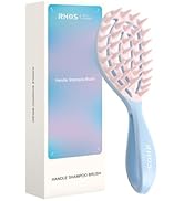RHOS Scalp Massager, Shampoo Brush with Handle, Curved Vented Hair Scrubber, Scalp Brush for Wet ...