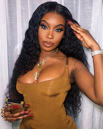 13x4 Deep Wave Lace Front Wigs Human Hair HD 180 Density Deep Curly Lace Front Wigs for Women