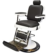 Pibbs 662 King Barber Chair for Professional Barbers & Barber Shops, Modern Construction with a C...