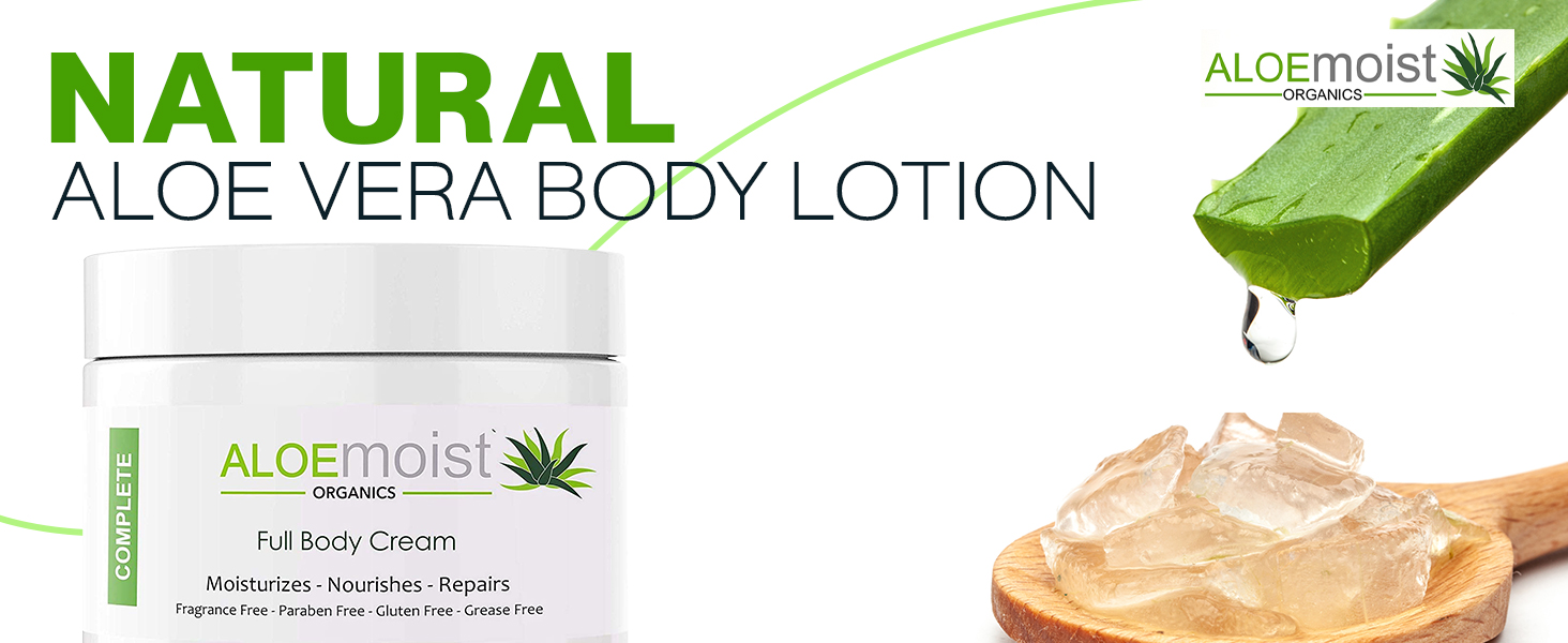 Organic Natural Aloe Vera Skin Cream Moisturizer for Women